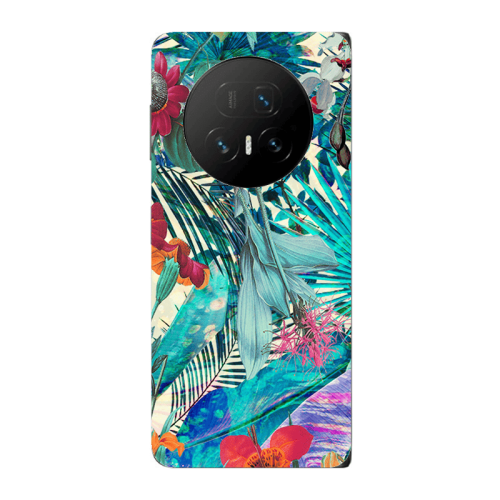 Honor Magic V5 Blue laves tropical Transparent Silicone TPU Θήκη